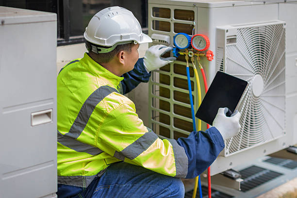 Professional Hvac technician working in East Taunton, MA